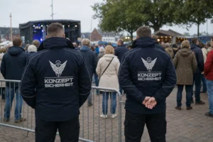 Mitarbeiter von Konzept Sicherheit sichern eine Veranstaltung