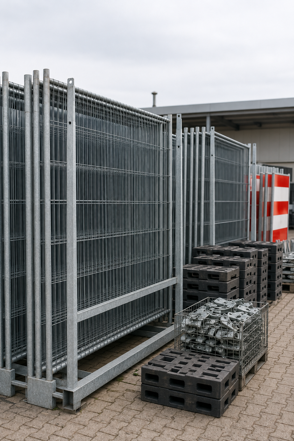 Bauzäune und Baustellenzubehör zur Vermietung